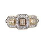 9CT GOLD DIAMOND RING