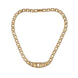 9CT GOLD FANCY LINK NECKLACE