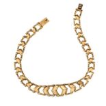 9CT GOLD FANCY LINK BRACELET