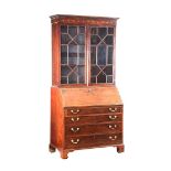 GEORGIAN MAHOGANY BUREAU BOOKCASE