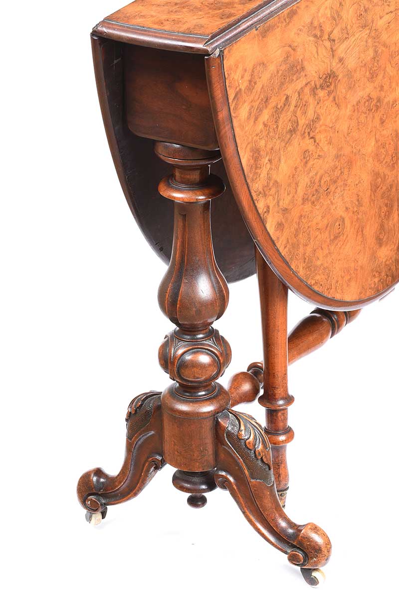 VICTORIAN WALNUT SUTHERLAND TABLE - Image 6 of 6