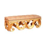 ROCOCO STYLE GILT WINDOW STOOL