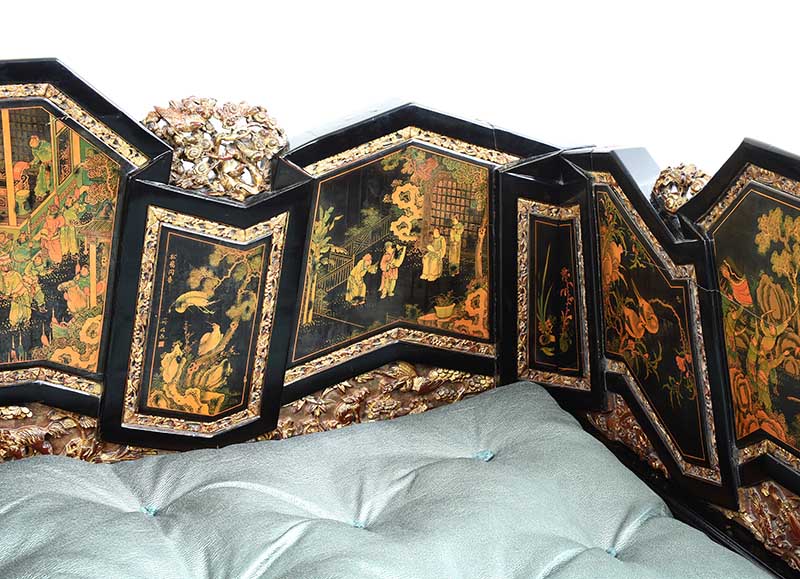 ANTIQUE CHINESE FORMAL OPIUM BED - Image 5 of 20