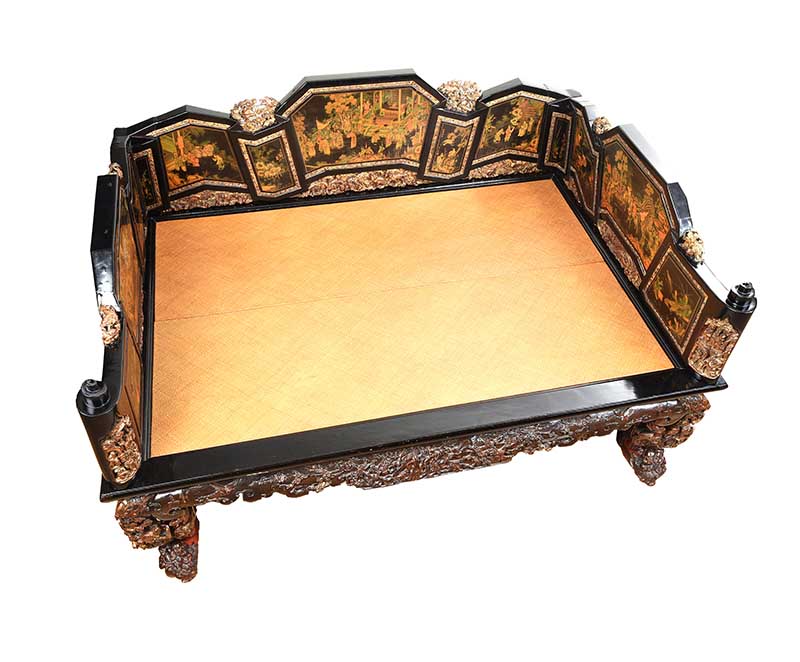 ANTIQUE CHINESE FORMAL OPIUM BED - Image 9 of 20