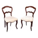 PAIR OF VICTORIAN BALLOON BACK OCCASIONAL CHAIRS