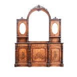 VICTORIAN WALNUT MIRROR BACK SIDEBOARD