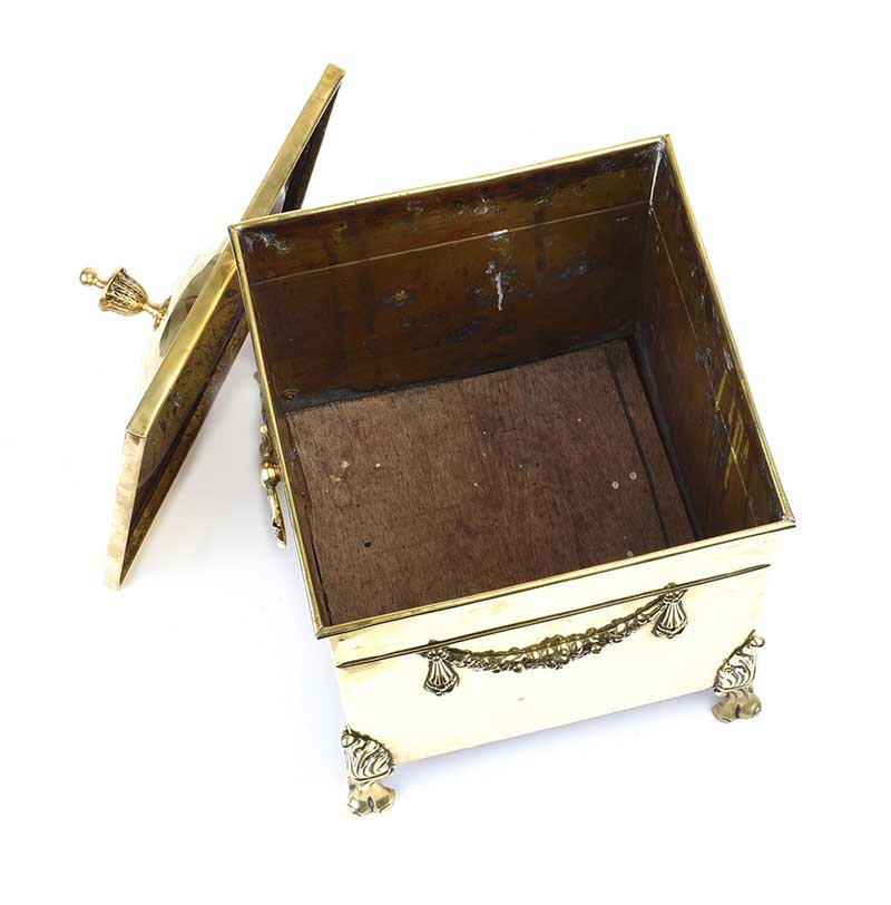 ADAM'S STYLE BRASS COAL BOX - Image 6 of 6