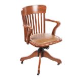 REVOLVING OAK DESK CHAIR