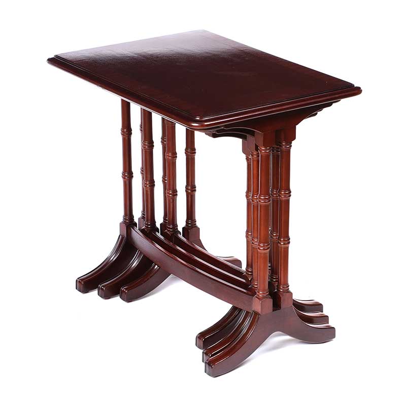 MAHOGANY NEST OF TABLES - Image 6 of 6