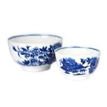 TWO CRESCENT WORCESTER TEA BOWLS