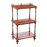 VICTORIAN WALNUT THREE TIER WHATNOT