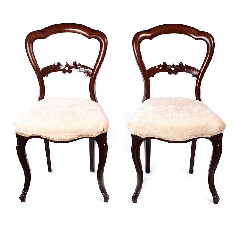 PAIR OF VICTORIAN BALLOON BACK OCCASIONAL CHAIRS - Image 5 of 6