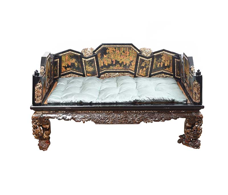 ANTIQUE CHINESE FORMAL OPIUM BED - Image 10 of 20