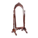 MAHOGANY CHEVAL MIRROR