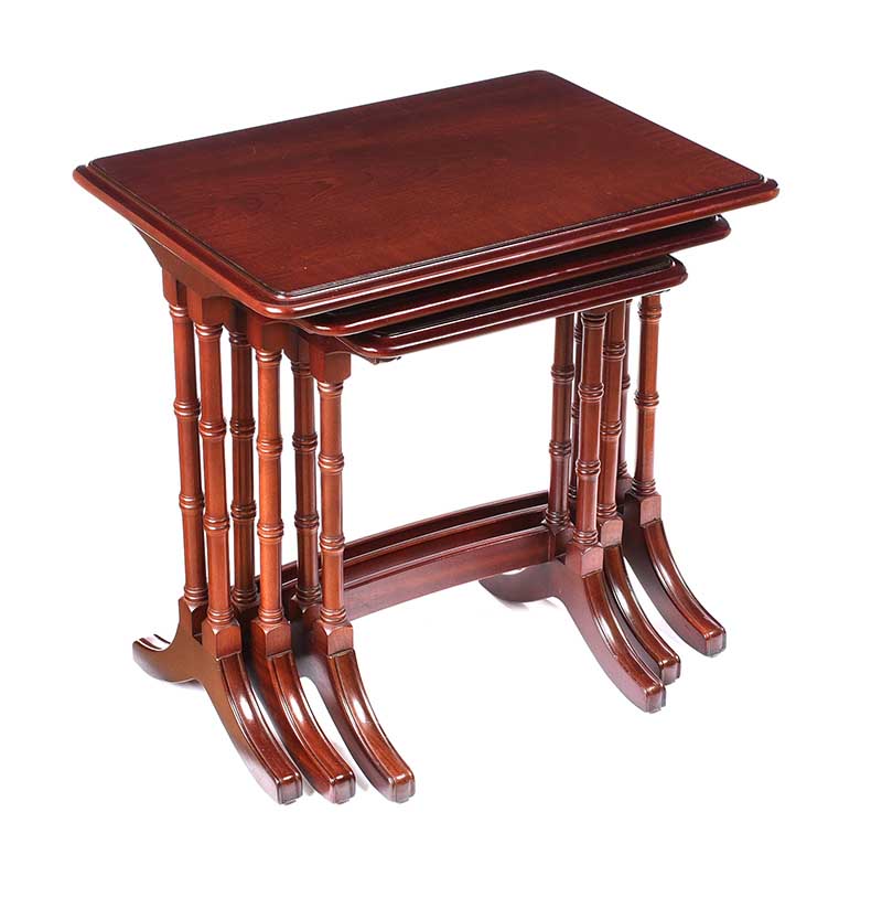 MAHOGANY NEST OF TABLES