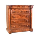 VICTORIAN MAHOGANY CHEST OF DRAWERS