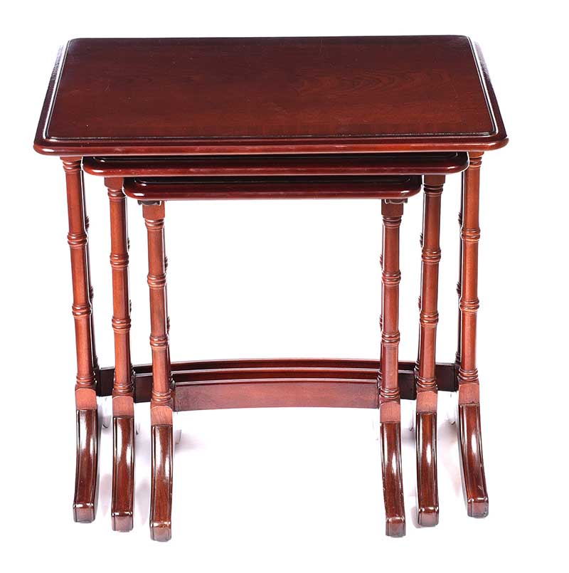 MAHOGANY NEST OF TABLES - Image 5 of 6