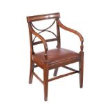 REGENCY MAHOGANY ARMCHAIR