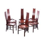 SET OF SIX NINETEEN SEVENTIES DINING ROOM CHAIRS