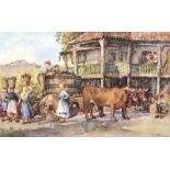 Eric R. Sturgeon - THE GRAPE HARVEST - Coloured Print - 16 x 26 inches - Signed