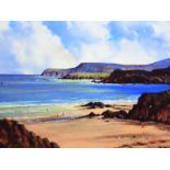 David Overend - CULDAFF BEACH, COUNTY DONEGAL - Coloured Print - 6 x 8 inches - Signed