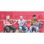 Cormac Cullinan - JOHN MCEVOY, JOHN WYNNE AND PAUDIE O'CONNOR - Watercolour Drawing - 6 x 12