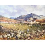 Gerald Walby - SHEEP GRAZING IN THE MOURNES - Oil on Canvas - 14 x 18 inches - Signed