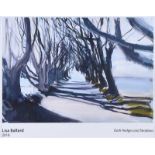 Lisa Ballard - DARK HEDGES & SHADOWS - Coloured Print - 13 x 19 inches - Signed