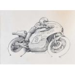 Ronald N. Dixon - TOM HERRON - Pencil on Paper - 2 x 16 inches - Signed