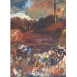 Basil Blackshaw, HRHA HRUA - AUTUMN LANDSCAPE - Oil on Board - 16 x 12 inches - Signed