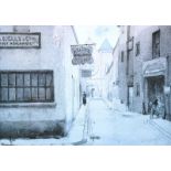 Frank McKelvey, RHA RUA - KELLY'S STORES, BELFAST - Coloured Print - 10 x 13 inches - Unsigned