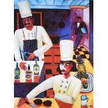 Graham Knuttel - CHEF'S SPECIAL - Coloured Print - 24 x 18 inches - Unsigned