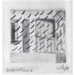 Colin Middleton, RHA RUA - DICK'S OUT HOUSE II - Pencil on Paper - 6 x 6 inches - Signed