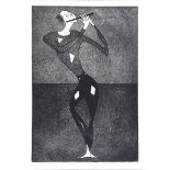 Gay O'Neill - PHIL THE FLUTER - Limited Edition Black & White Etching (6/15) - 14 x 10 inches -