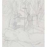 Basil Blackshaw, HRHA HRUA - LANDSCAPE - Pencil on Paper - 6.5 x 6 inches - Unsigned