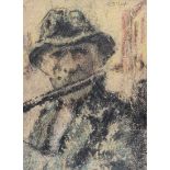 William Conor, RHA RUA - BALLYNURE BALLAD - Wax Crayon on Paper - 13 x 9.5 inches - Signed