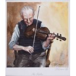 Conor Hamilton - THE FIDDLER - Limited Edition Coloured Print (172/950) - 11 x 10 inches - Signed