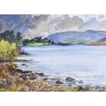 Coralie de Burgh Kinahan - LOUGH IN CONNEMARA - Watercolour Drawing - 12 x 15 inches - Unsigned