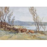 Donald McPhearson, RUA - VIEW TO THE LOUGH - Watercolour Drawing - 10 x 14 inches - Signed