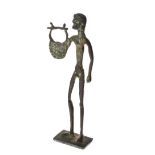 Irish School - FAMINE FIGURE - Cast Bronze Figure - 9.5 x 3.5 inches - Unsigned