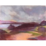 O'Sullivan - DISTANT LOUGH - Pastel on Paper - 19 x 25 inches - Signed