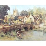 Eric R. Sturgeon - CASTLE COMBE - Coloured Print - 19 x 25 inches - Signed
