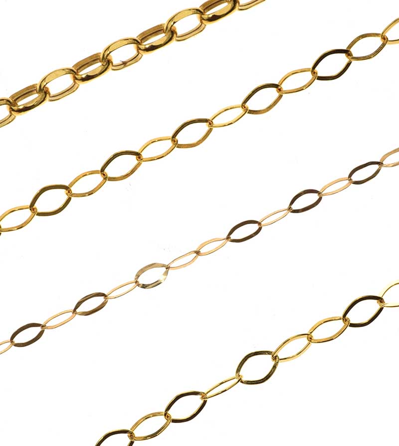 FOUR 9CT GOLD CHAINS