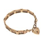 9CT GOLD GATE BRACELET