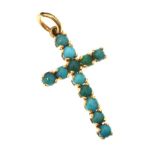 TURQUOISE CROSS PENDANT