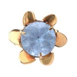 9CT GOLD RING SET WITH BLUE TOPAZ