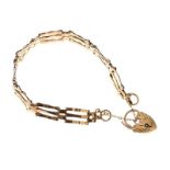 9CT GOLD GATE BRACELET