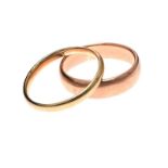 TWO 9CT GOLD BANDS