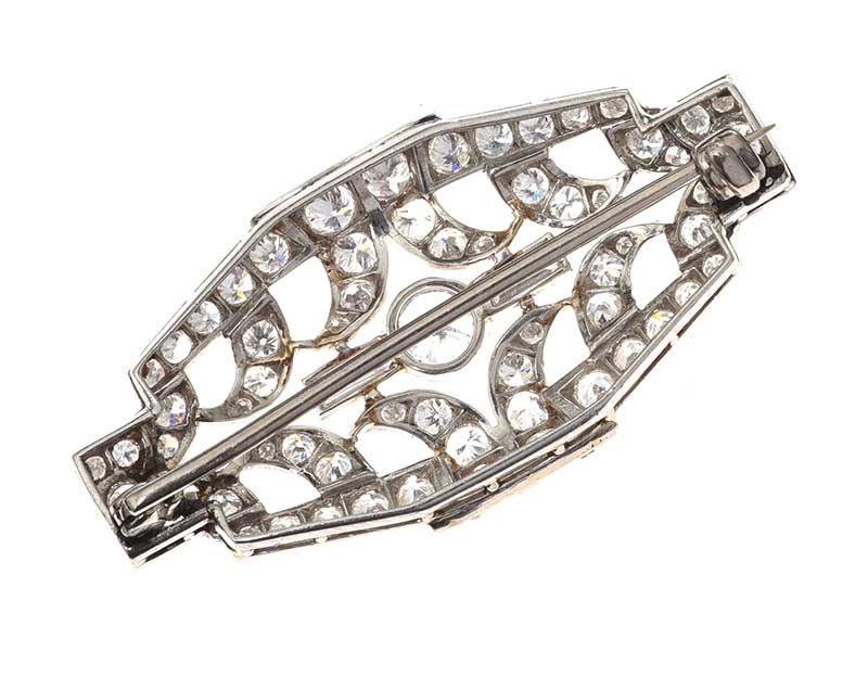 PLATINUM DIAMOND BROOCH - Image 2 of 2