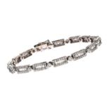 18CT WHITE GOLD DIAMOND BRACELET